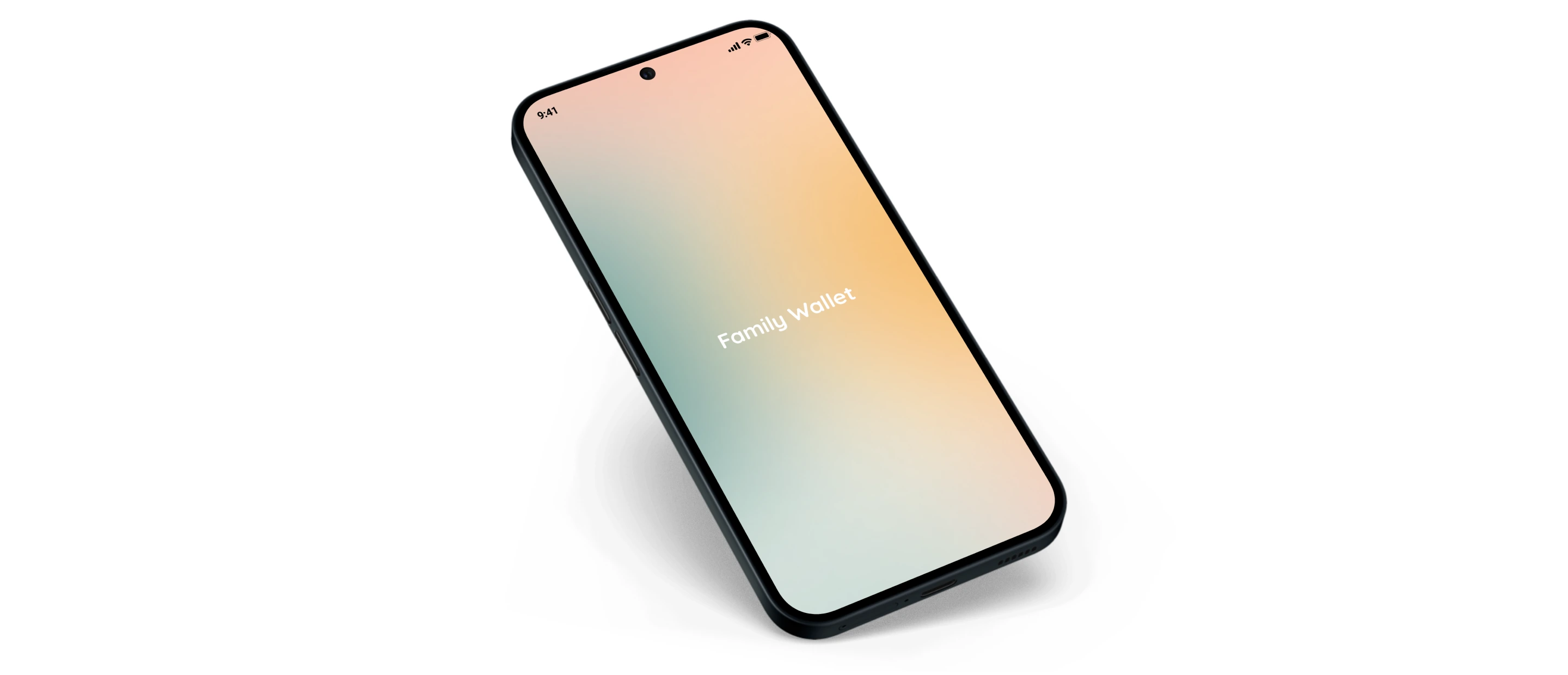 Family Wallet — app preview on a smartphone